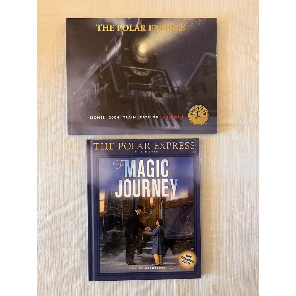 The Polar Express Magic Journey Storybook & Lionel 2004 Train Catalog Bundle